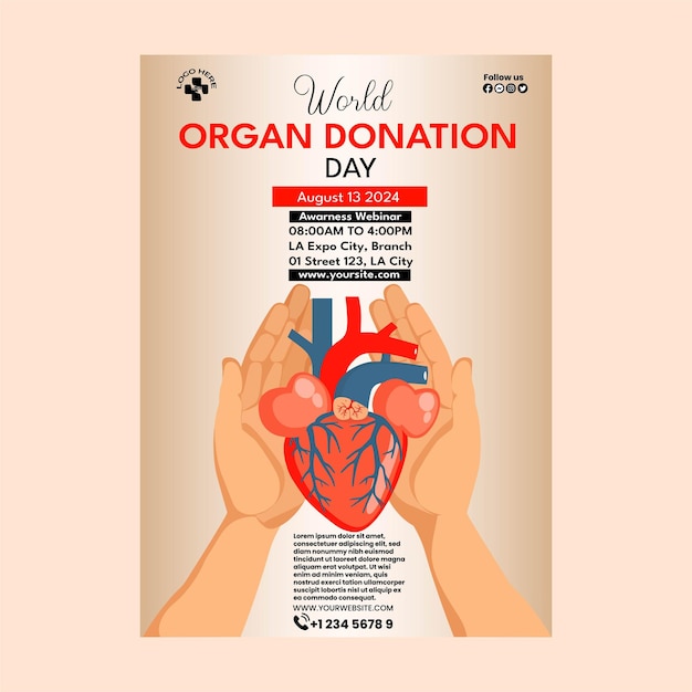 Vector organ donation day 13 august