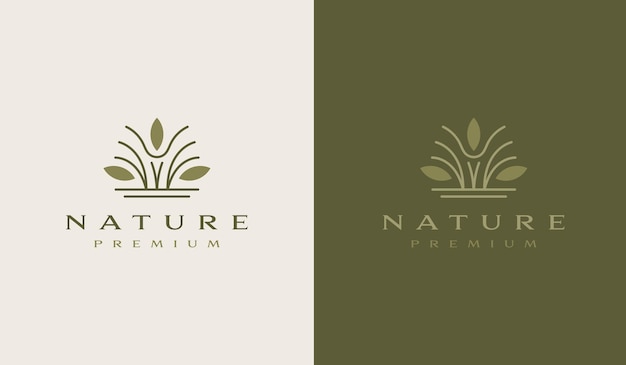 Organic Botanical Minimal Natural Iconic Graphic Decor Linear Simple Floral Logo Design Universal creative premium symbol Vector sign icon logo template