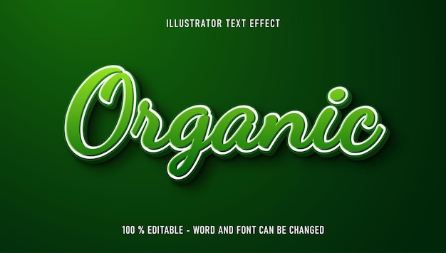 Organic editable text effect