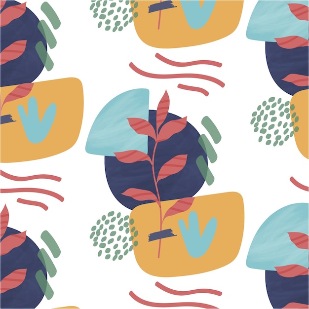 Organic flat abstract element pattern