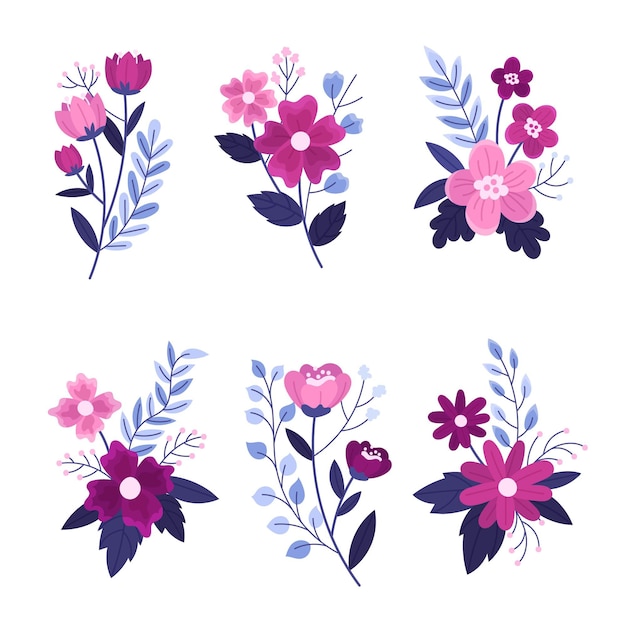 Organic flat design flower collection