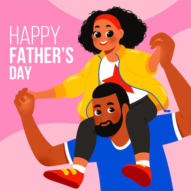 Organic flat father's day illustration