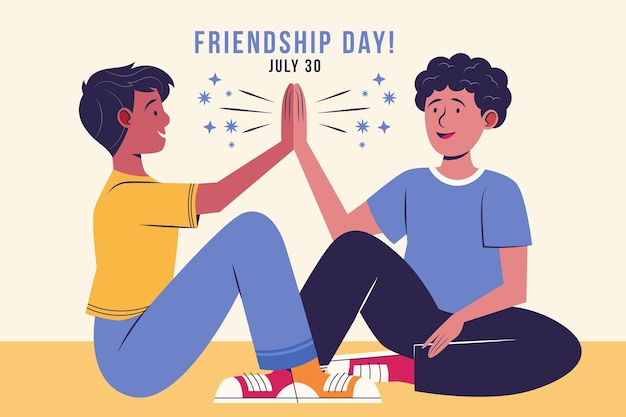 Vector organic flat international friendship day illustration