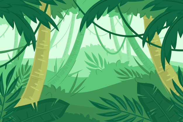 Organic flat jungle background