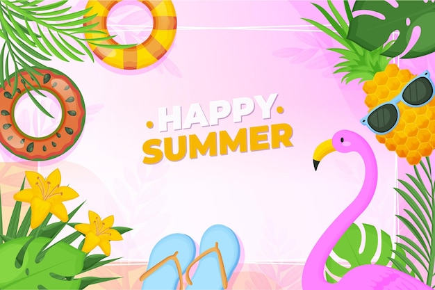 Organic flat summer background