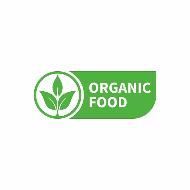 Organic food Healthy food labels with lettering Vegan food stickers Organic food badge