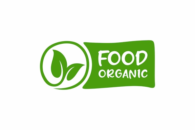 Organic food label vector Organic food product label Organic food logo Sticker of healthy