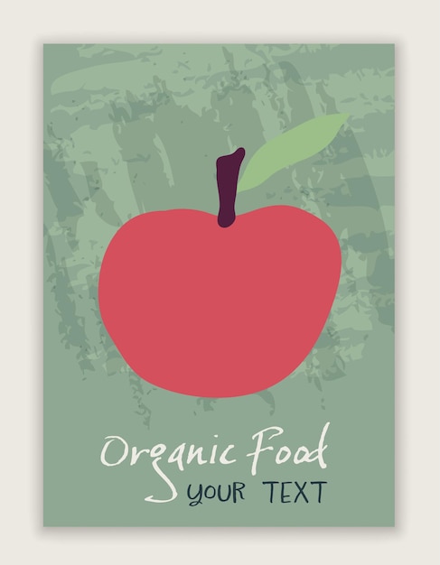 Organic fresh vegetables and fruits food template poster setGreengrocers shop or restaurant using healthy and bio natural food products Farm that produces organic food Ecoenvironment