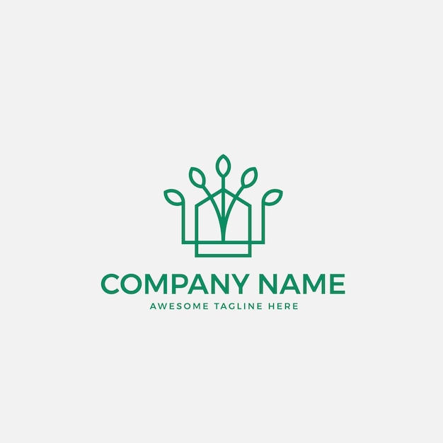 Organic and Green Real Estate Logo Template