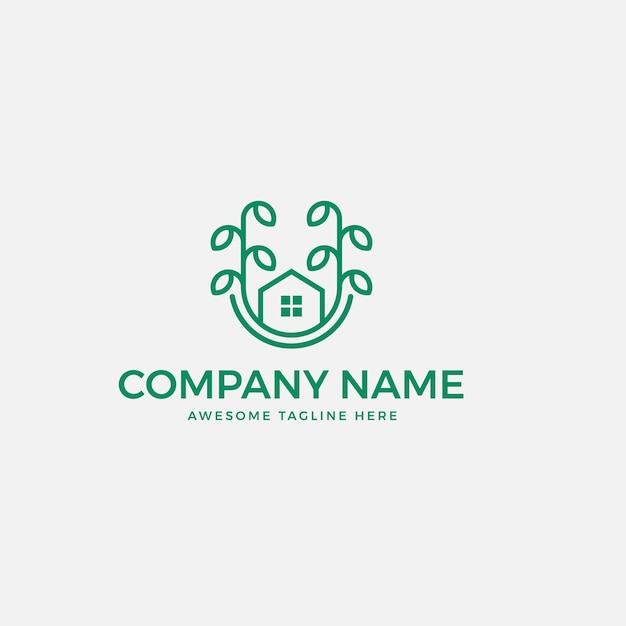 Organic and Green Real Estate Logo Template