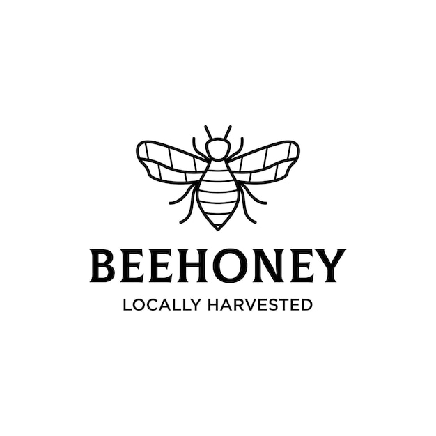 Organic honey bee farm logo template designLogo for business honey shopherbslabel