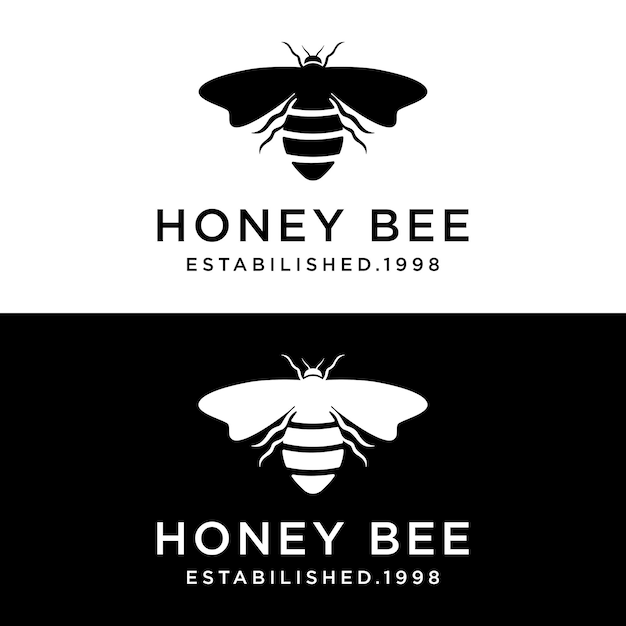 Organic honey bee retro logoLogo for honey shop labelbusiness