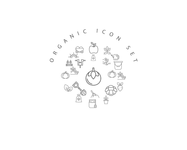 Organic icons set design