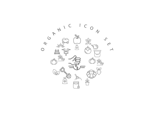 Organic icons set design