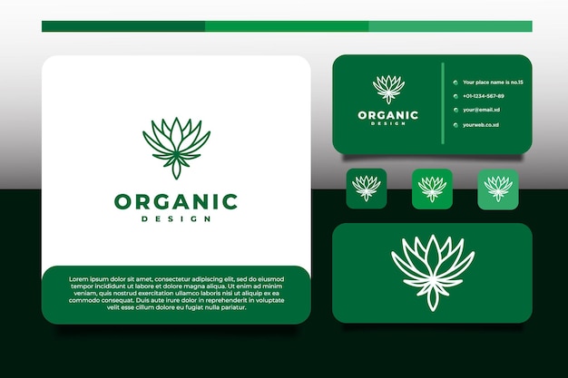 organic logo and business card template