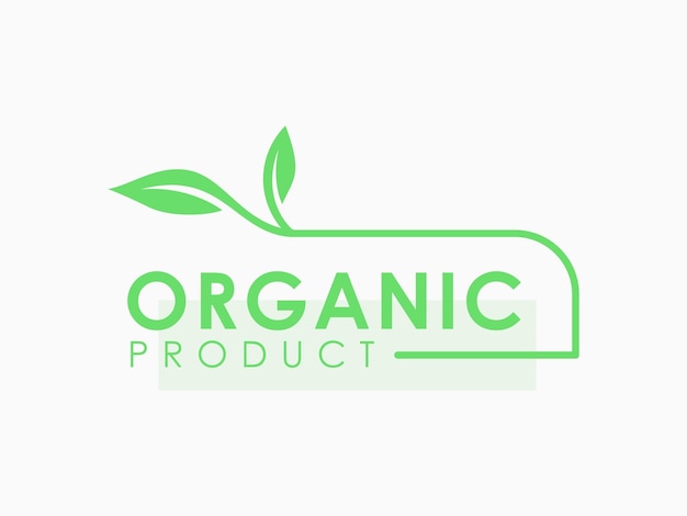 Organic logo template with simple leaves