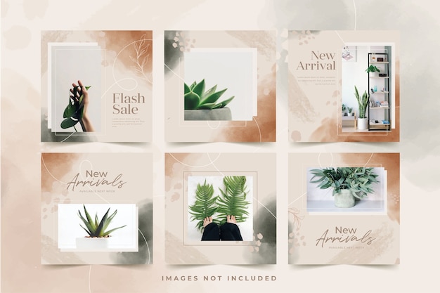 Organic minimalist sale instagram post template