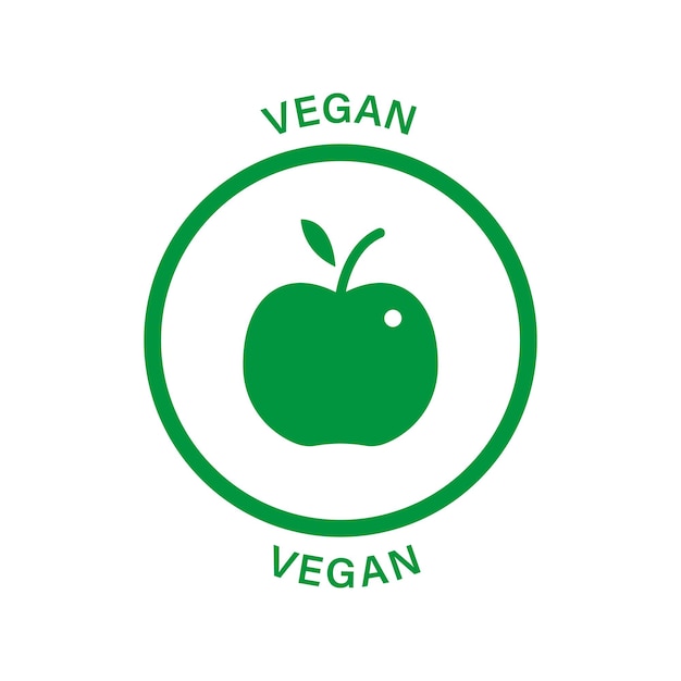 Organic Natural Product for Vegan Silhouette Green Stamp Vegan Badge Healthy Food for Vegetarian