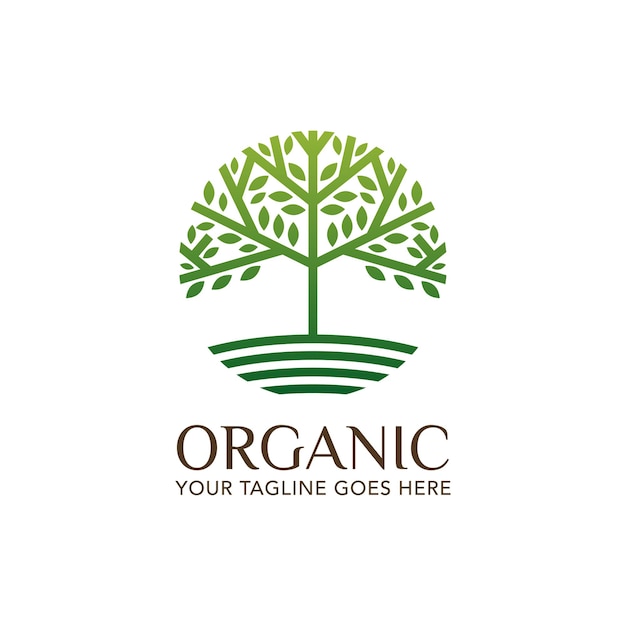 organic nature leaf logo template