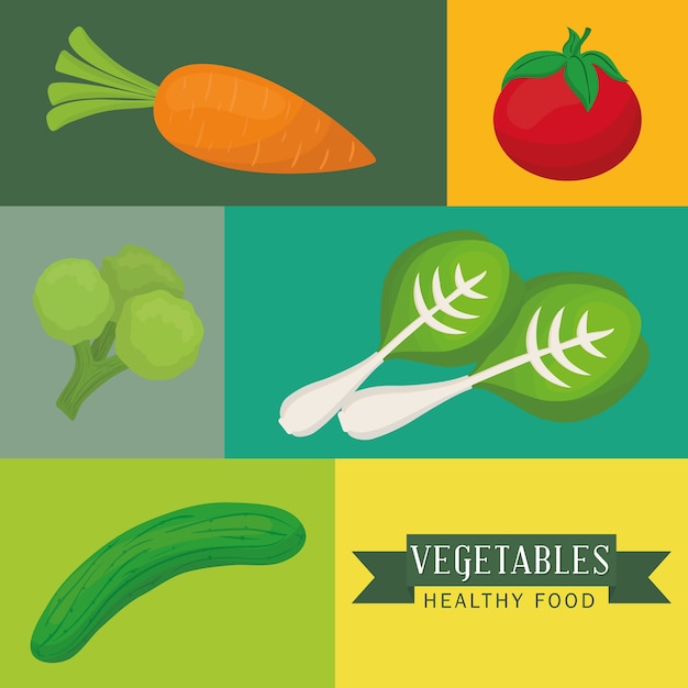 Organic product concept with vegetables icon design, vector illustration 10 eps graphic.