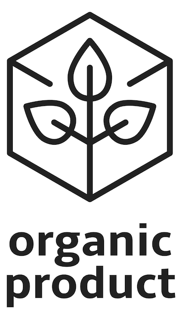 Organic product symbol Natural healthy label Eco icon