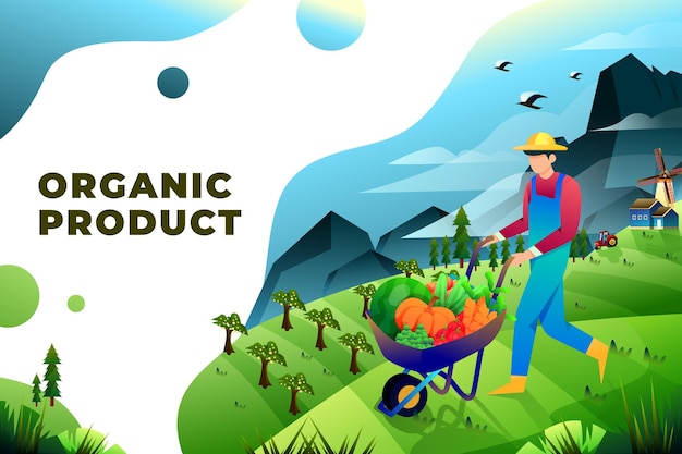 Organic Product - Vector Illustration