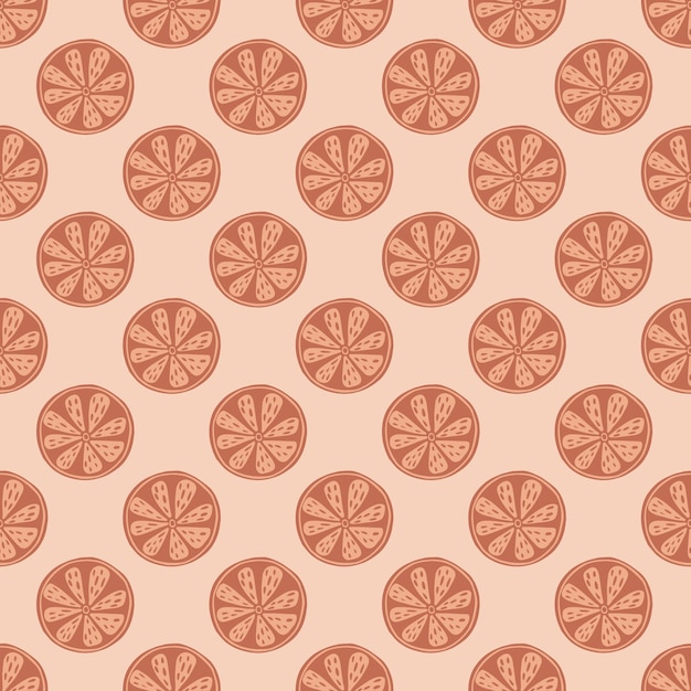 Organic seamless pattern with little orange slices