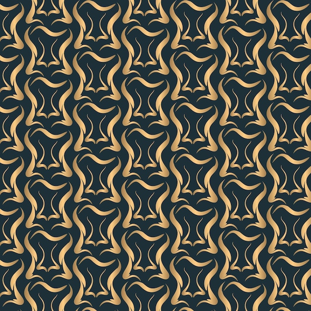 Organic shape art deco seamless pattern design