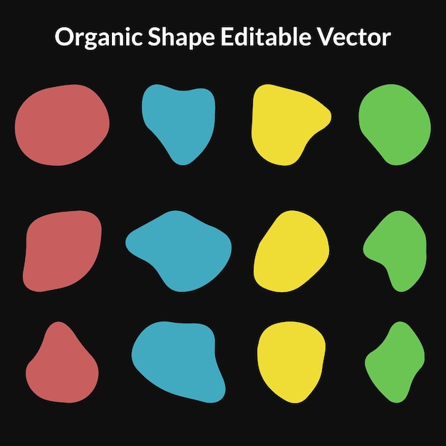 Organic shape editable vector