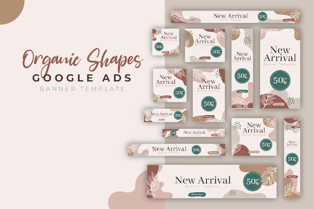 Organic Shape Google Ads Banner Template