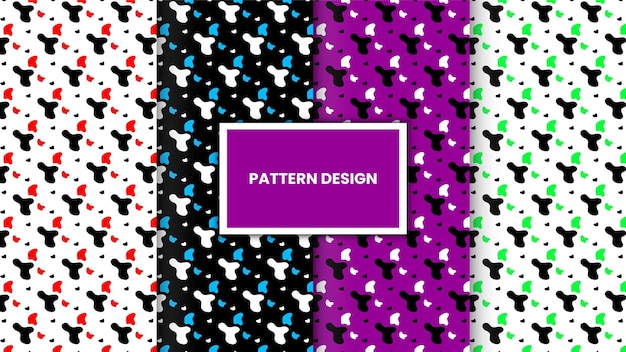 Organic shape and vintage pattern design current design