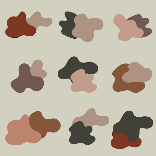 Organic shapes Blob shapes with earth tone color