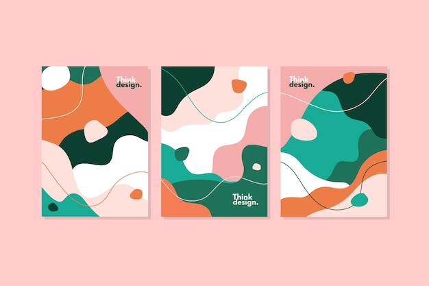 Organic shapes cover set