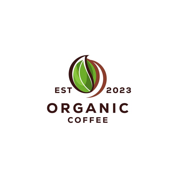 organic sign with green leaves Vector