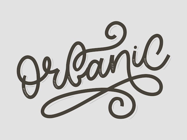 Organic slogan brush lettering