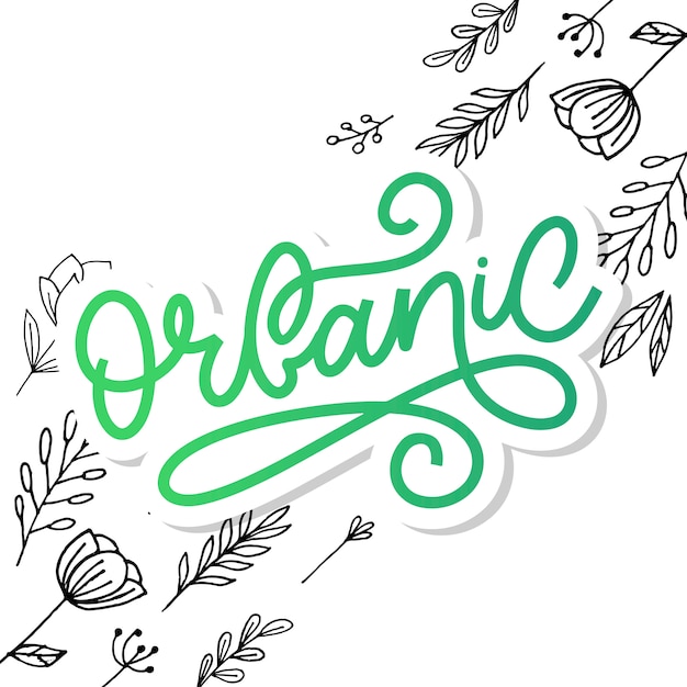 Organic slogan  lettering 