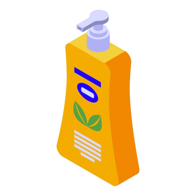 Organic soap detergent icon isometric vector Beauty toiletries liquid