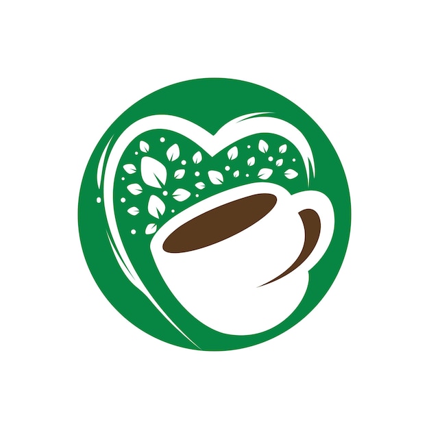 Organic tea vector logo design