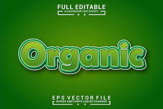 Organic Text Effect Vector Full Editable