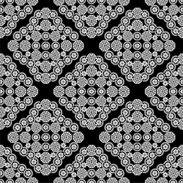 Oriental black and white seamless pattern background