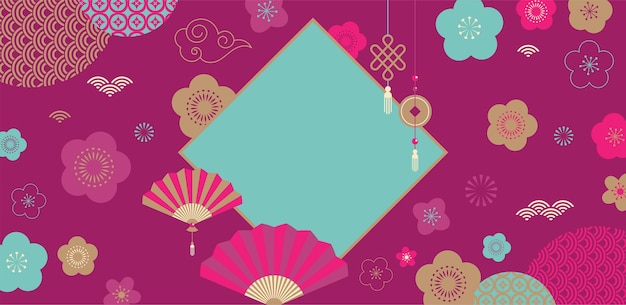 Oriental elements background