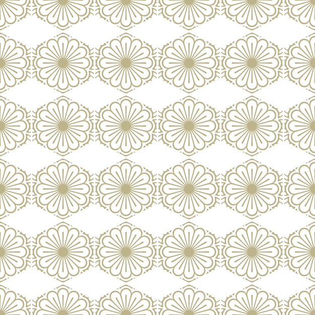 Oriental and ornamental seamless pattern, mandala style