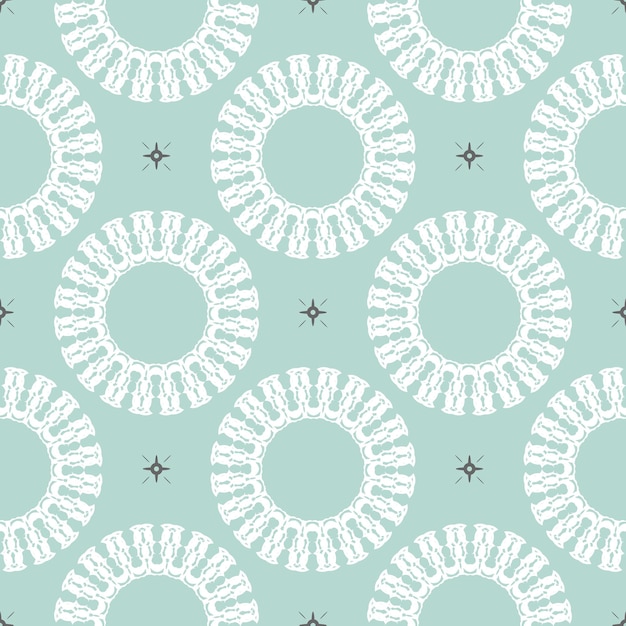 Oriental seamless vector background Wallpaper in a baroque style pattern Baby blue floral element Graphic ornament for fabric packaging packaging Oriental floral ornament