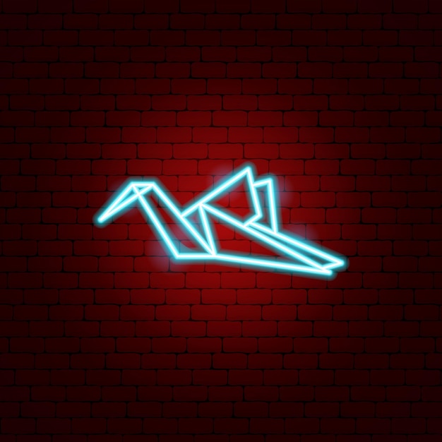 Origami Crane Neon Sign