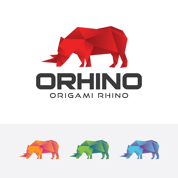 Origami rhino logo