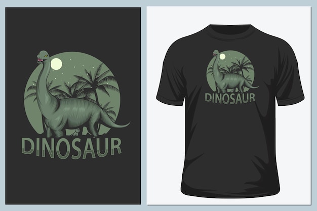 Original design green dinosaur. print for T-shirts, textiles, wrapping paper, web.