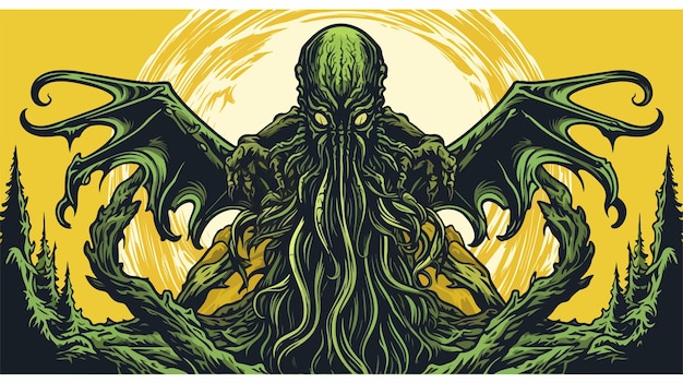 Original Illustration of Cthulhu Monster