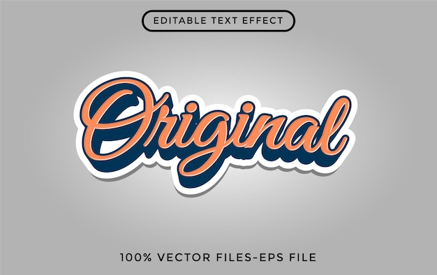 Original - illustrator editable text effect Premium Vector