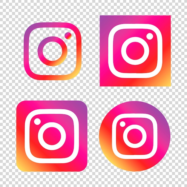 original logo set design instagram icon