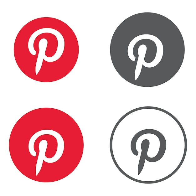 original and round social media icons or social network logos flat vector icons set collection